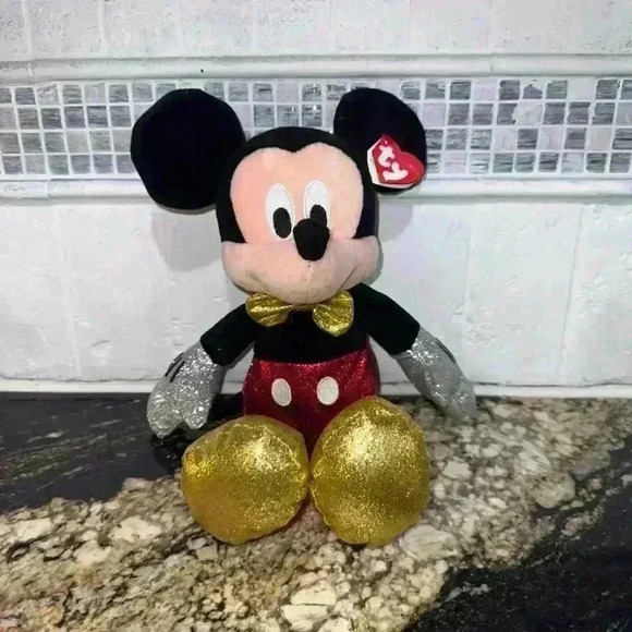 Ty Beanie Buddy Mickey Mouse Plush Toy One Size Black Red - Picture 2 of 14